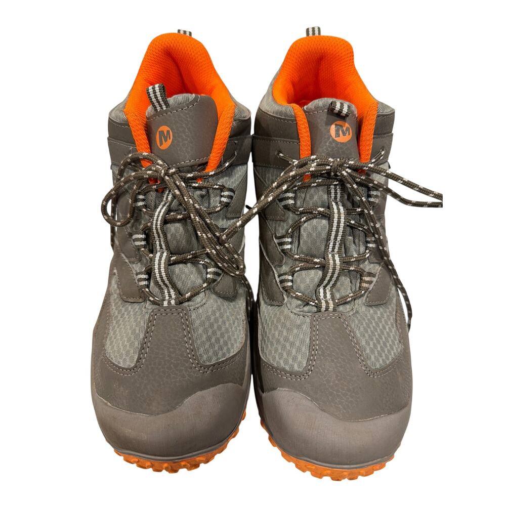 Merrell Chameleon 7 Access Mid Waterproof Sz 7M hiking boots gray orange accents